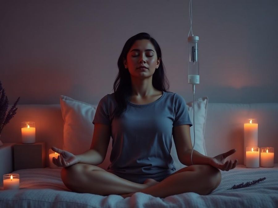 Anti-Stress & Calm IV Drip administered at home in Dubai