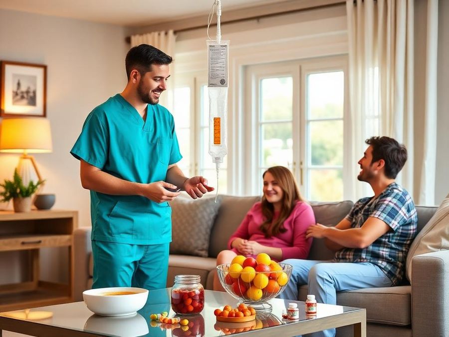 Premium Wellness Vitamin Drip administered at home in Dubai
