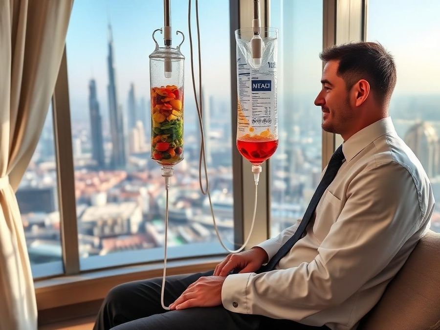 SIMS Mega Boost Drip administered at home in Dubai